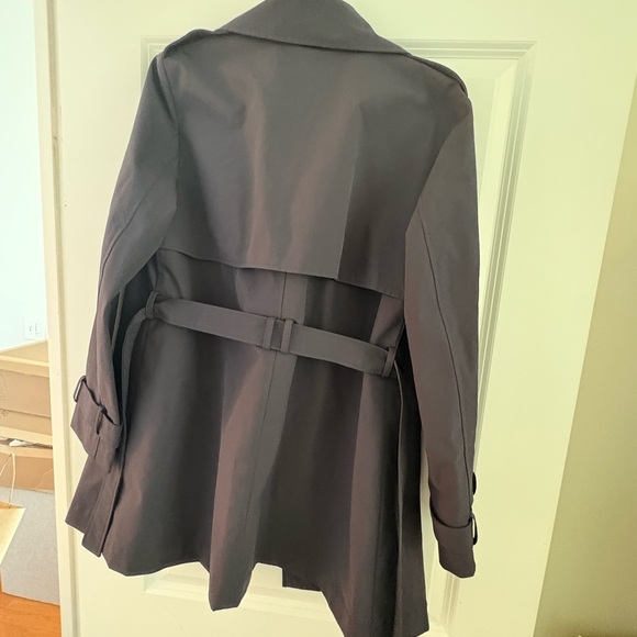 Zara Navy Blue Belted Midi Trench Coat Size Small – Brand New - Picture 8 of 13